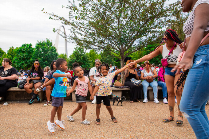 People of all generations enjoy Blues at the Arch