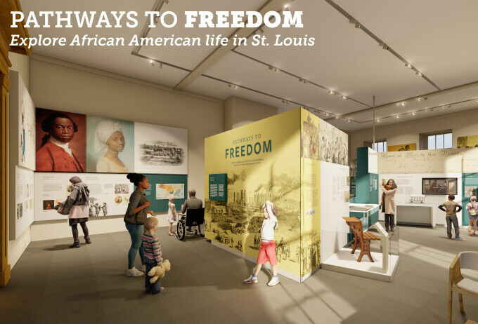 Rendering of Pathways to Freedom exhibit