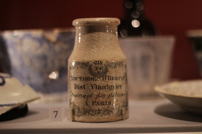 Mustard bottle imported from Paris, France pre-1849. 