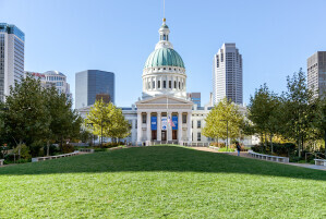 Monument at Luther Ely Smith Square 