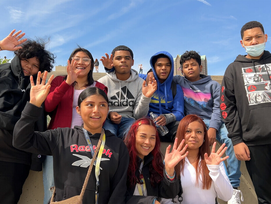 Students at the Riverfront