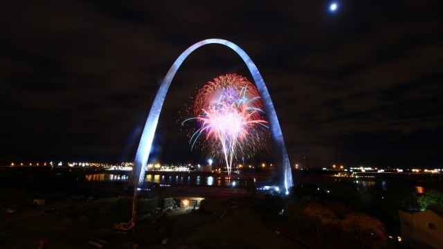 Fireworks at the Arch