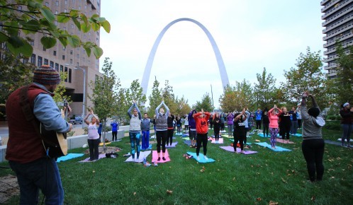 Yoga at the Arch
