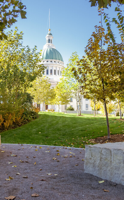 the Luther Ely Smith Square and monument