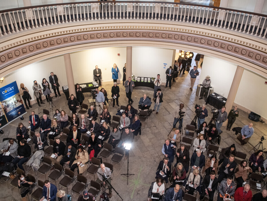 Inside the Courthouse for ceremony